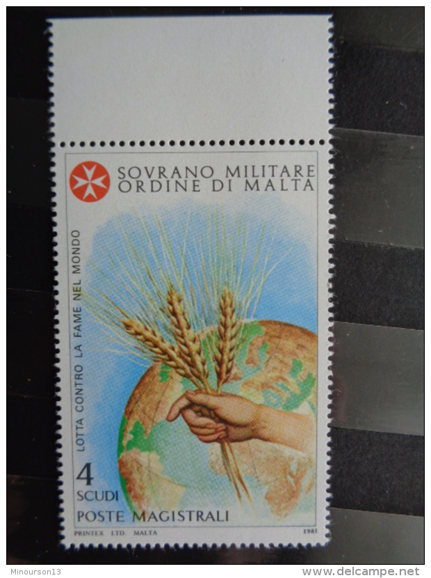 S.M.O.M 1981 UNIFICATO N° 197 ** - LUTTE CONTRE LA FAIM - Malta (Orde Van)