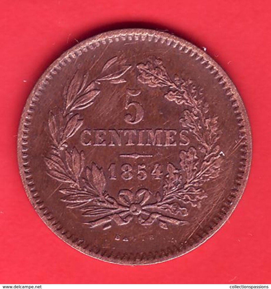 - LUXEMBOURG - 5 Centimes - 1854 - - Luxembourg