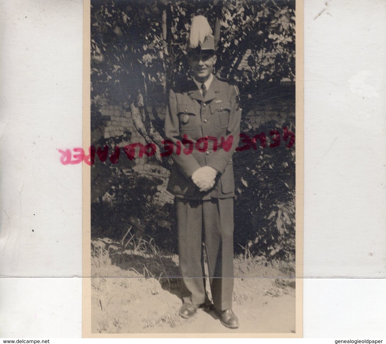 MILITARIA- CARTE PHOTO MILITAIRE MICHEL SAINT AMOUR JUILLET 1947- - War, Military