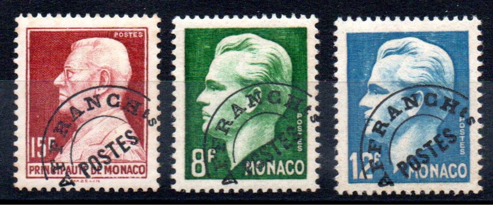 MONACO - YT Préo N° 7-8-9 - Neufs ** - MNH - Cote: 97,50 € - Préoblitérés