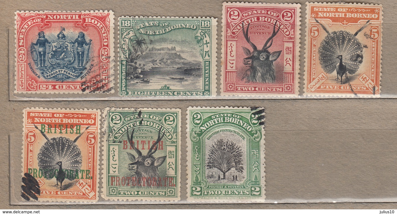 NORTH BORNEO 1897-1909 Used (o) Stamps Lot #12811 - Nordborneo (...-1963)