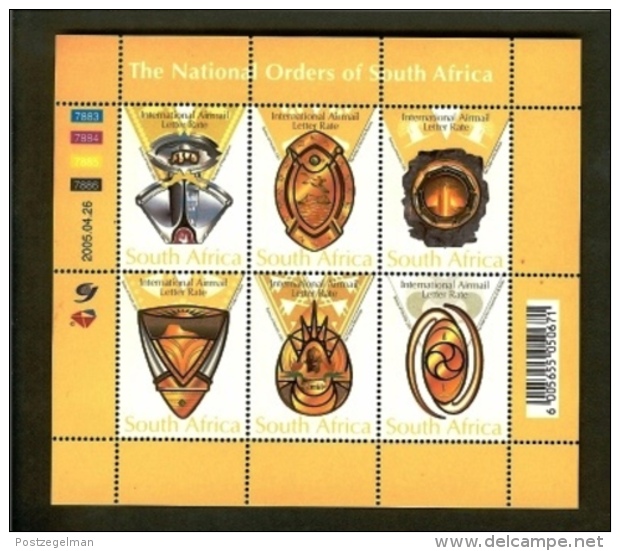 RSA, 2005, MNH Sheet Of Stamps  , SACC 1700, National Orders Of South Africa, F2665 - Ongebruikt