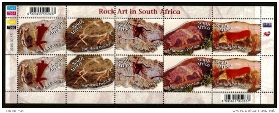 RSA, 2006, MNH Sheet Of Stamps  , SACC 1758-1762, Rock-Art In South Africa, F2559 - Unused Stamps