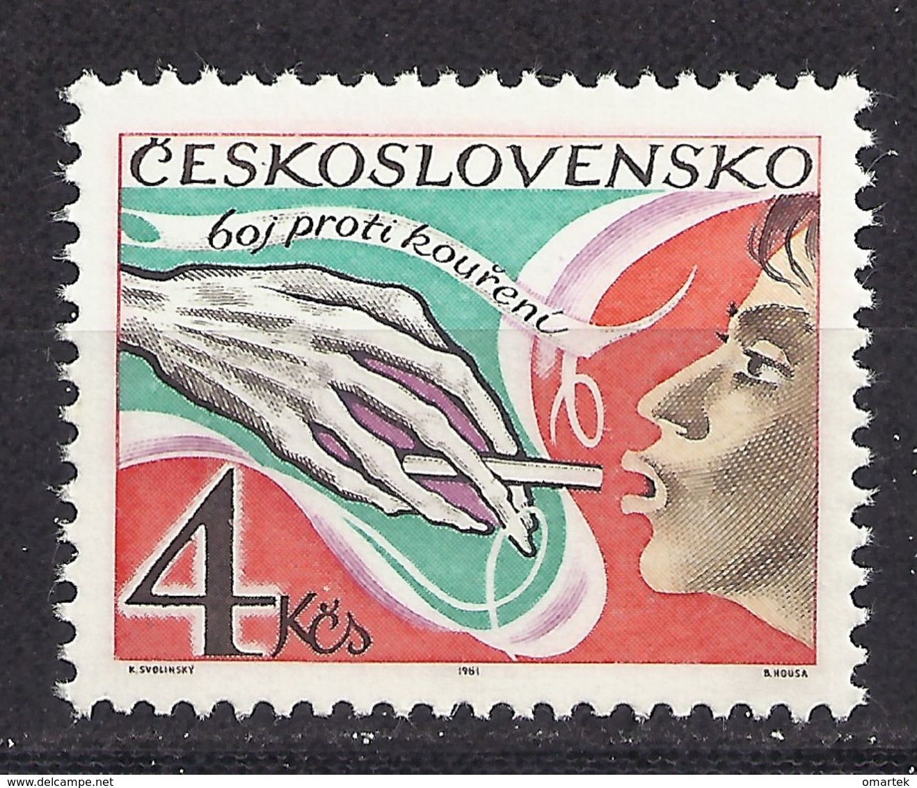 Czechoslovakia Tschechoslowakei 1981 MNH ** Mi 2638 Sc 2383 Anti-smoking Campaign . Anti-Raucherkamp - Neufs