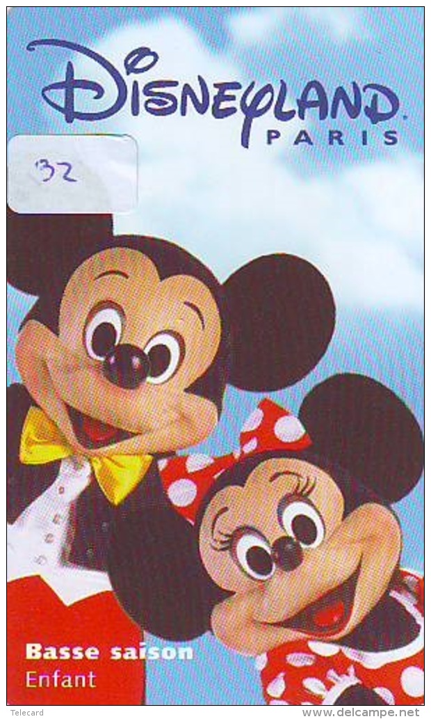 Carte Disney - Disneyland Paris Parc Disney's (32) MICKEY &amp; MINNIE *Passeport Euro Disneyland PASSE-PARTOUT - Disney