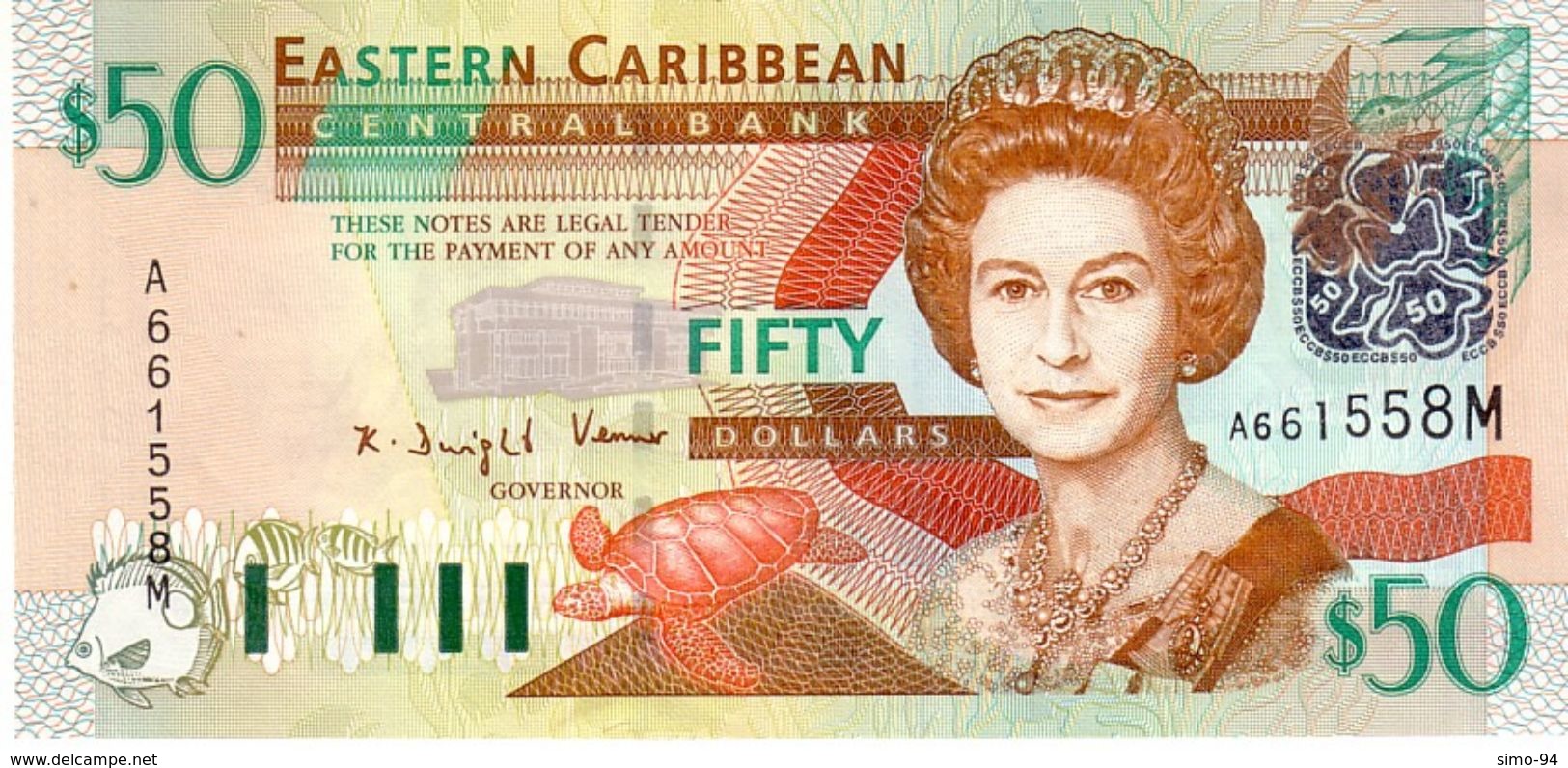 East Caribbean States P.45m  50 Dollars 2003  M  Unc - Ostkaribik
