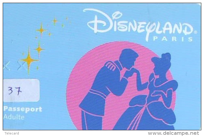 Carte Disney - Disneyland Paris Parc Disney's (37) CINDERELLA * Passeport Euro Disneyland PASSE-PARTOUT - Disney