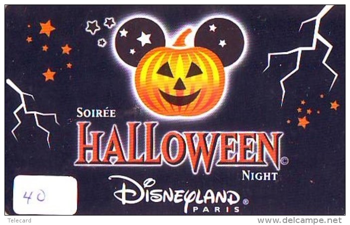 Carte Disney - Disneyland Paris Parc Disney's (40) HALLOWEEN * Passeport Euro Disneyland PASSE-PARTOUT - Disney