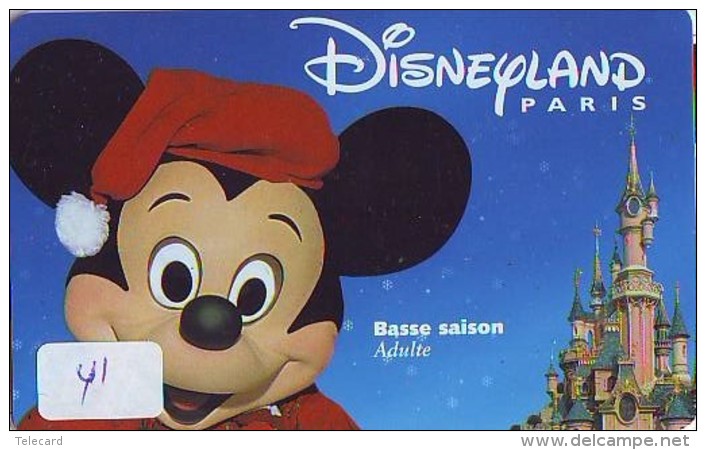Carte Disney - Disneyland Paris Parc Disney's (41) MICKEY MOUSE * Passeport Euro Disneyland PASSE-PARTOUT - Disney