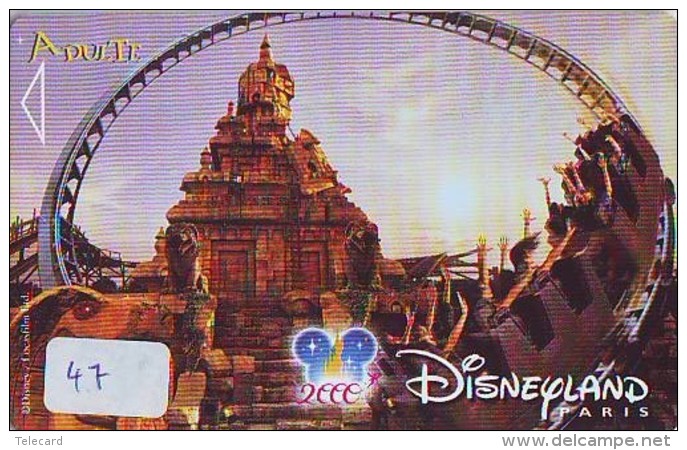 Carte Disney - Disneyland Paris Parc Disney's (47) * Passeport Euro Disneyland PASSE-PARTOUT - Disney