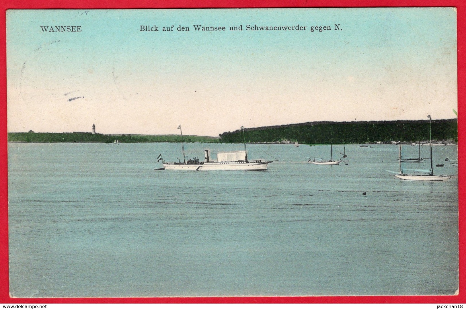 -- WANNSEE - BLICK AUF DEN WANNSEE UND SCHWANENWERDER GEGEN  N. -- - Wannsee