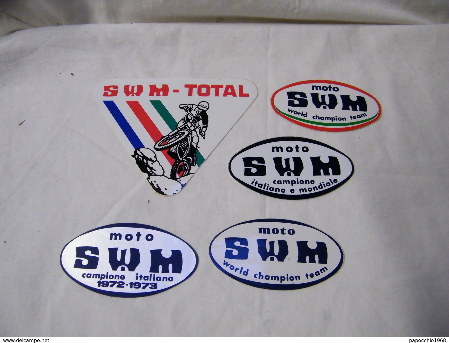 SWM LOTTO ADESIVI MOTOCICLISMO VINTAGE - Aufkleber