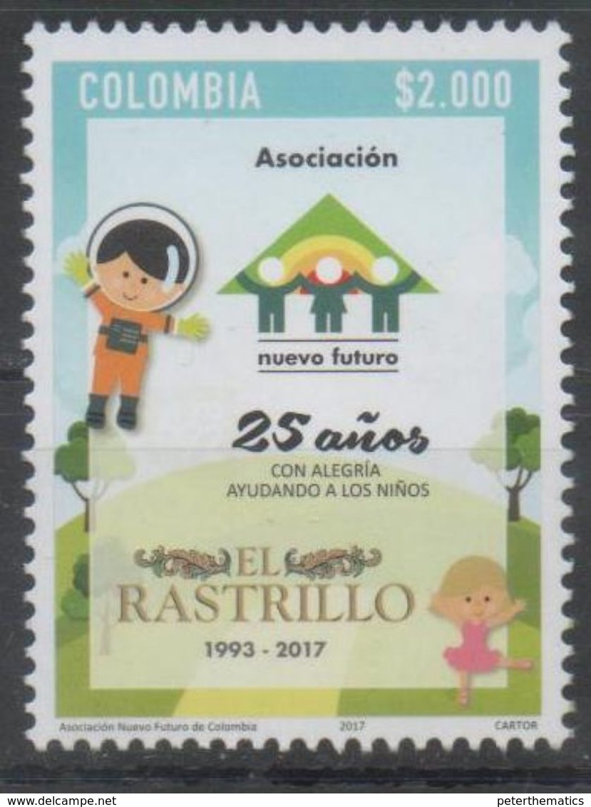 COLOMBIA , 2017, MNH, CHILDREN, SCHOOLS, EL RASTRILLO, NEW FUTURE,  1v - Other & Unclassified