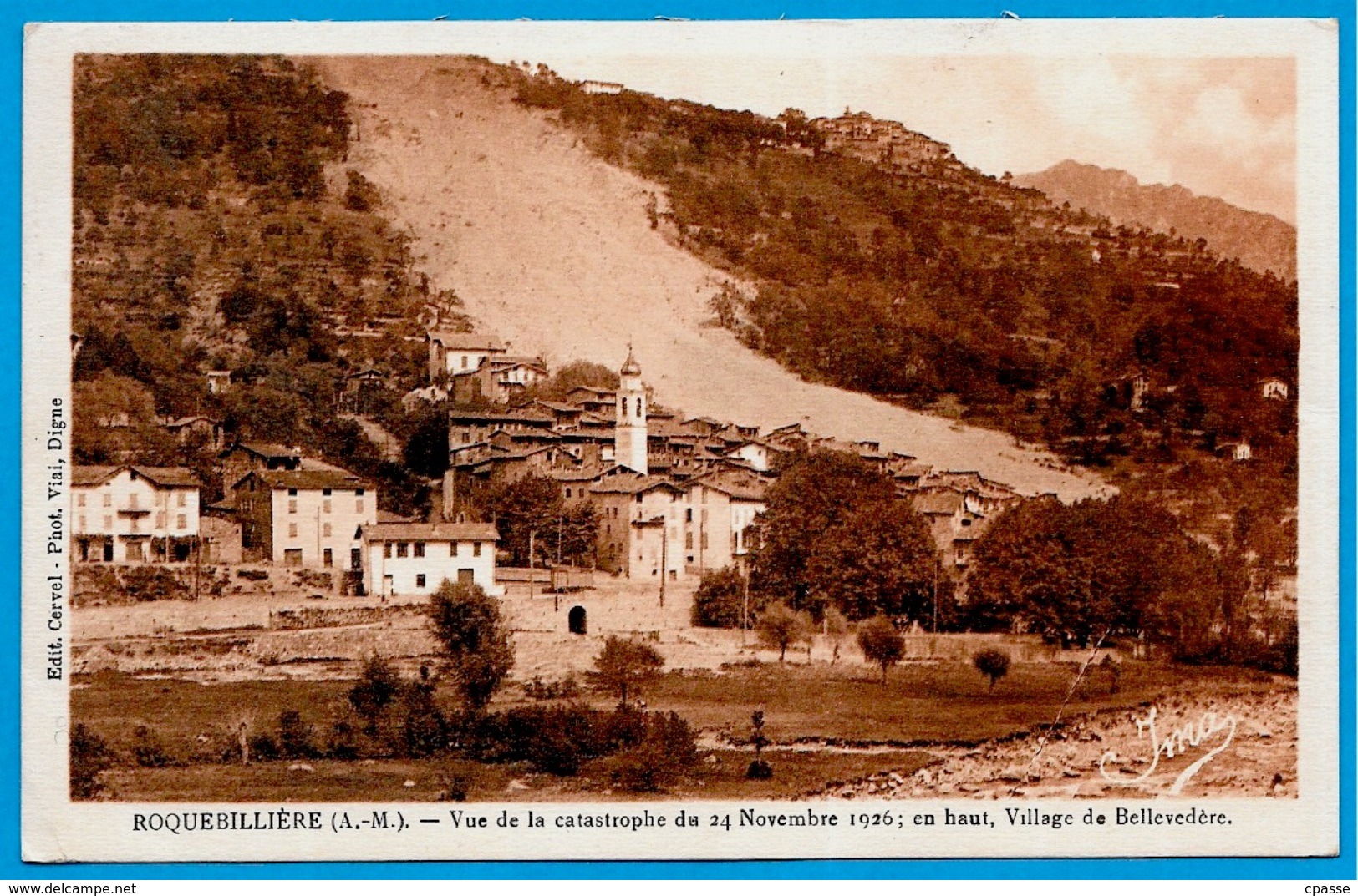 CPA 06 ROQUEBILLIERE Alpes-Maritimes - Vue De La CATASTROPHE Novembre 1926 - Bellevedère - Roquebilliere