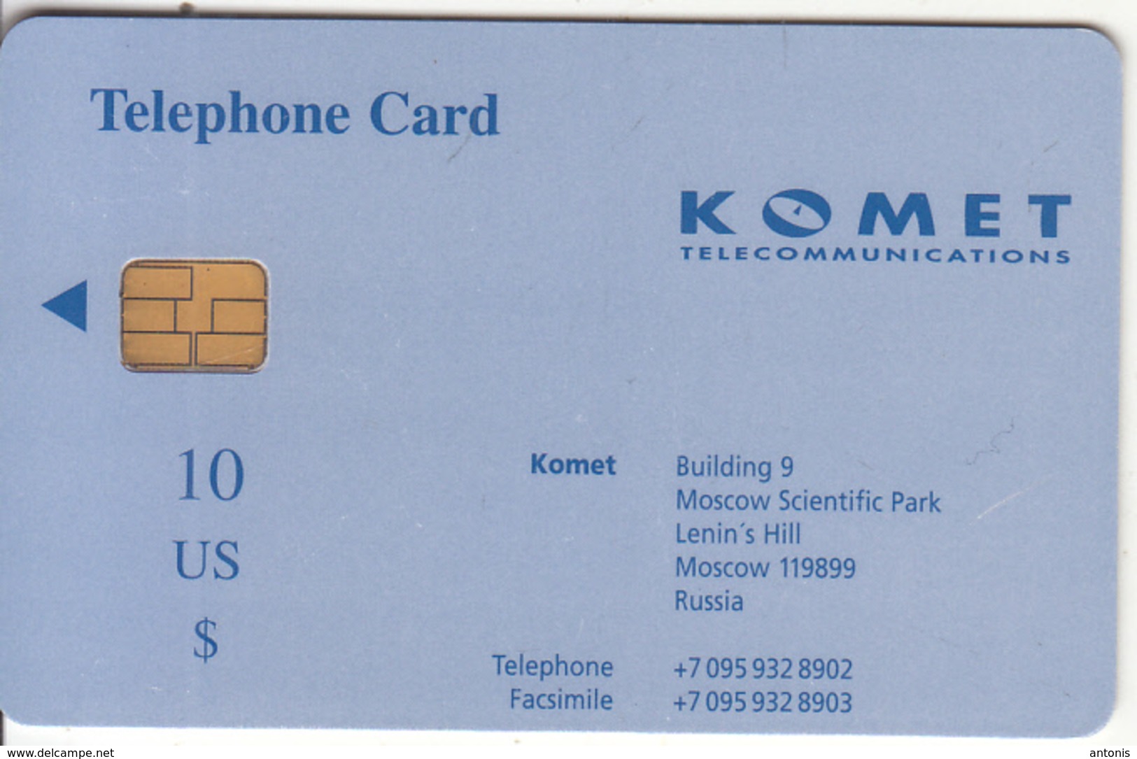 RUSSIA - Komet Telecard US$10, Tirage 3000, Used - Russland