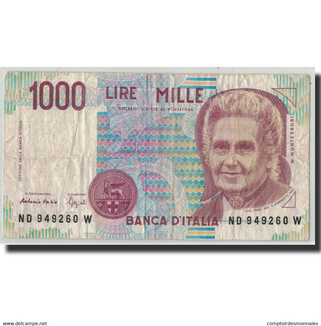 Billet, Italie, 1000 Lire, 1990, 1990-10-03, KM:114b, B - 1000 Lire