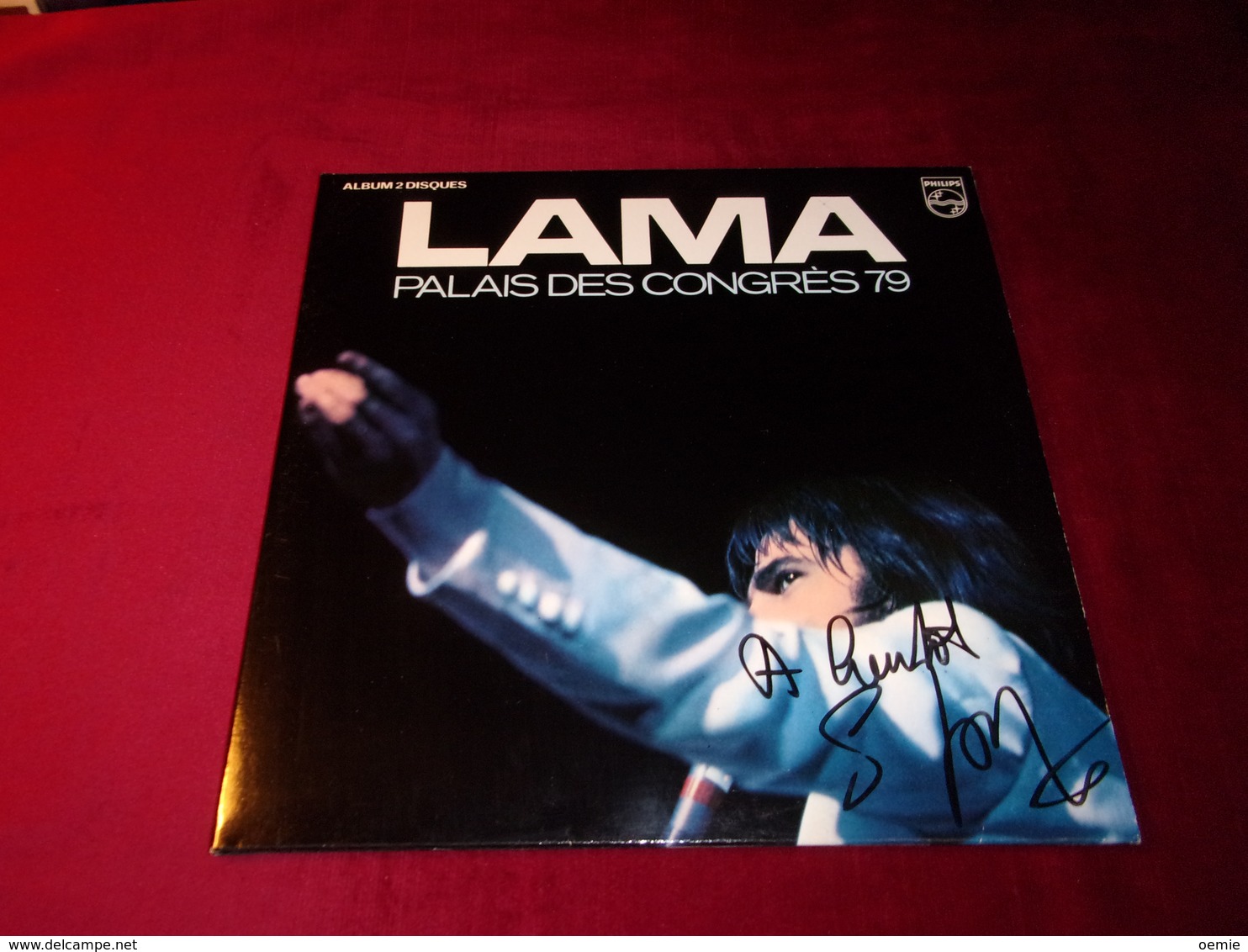 AUTOGRAPHE SUR POCHETTE DU DISQUE VINYLE ° SEGE LAMA   / DOUBLE  33 TOURS PALAIS DES CONGRES 79 - Autres & Non Classés