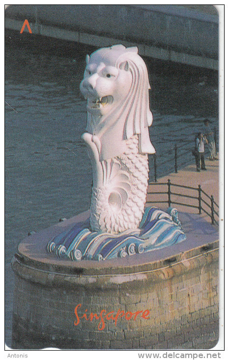 SINGAPORE(GPT) - Singapore Landmarks/Merlion, CN : 134SIGD, Used - Singapore