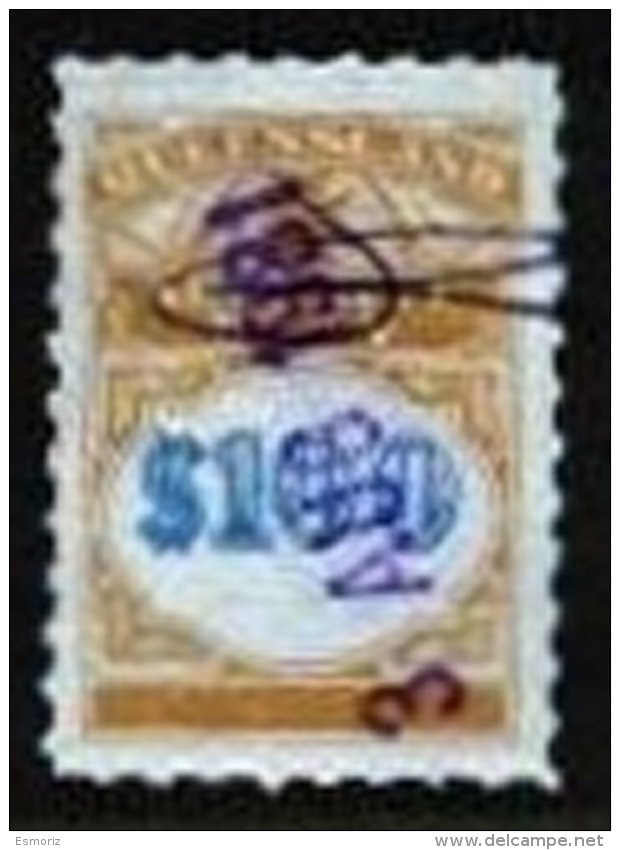 QUEENSLAND, Adhesive Duty, B&amp;H 95, Used, F/VF - Revenue Stamps