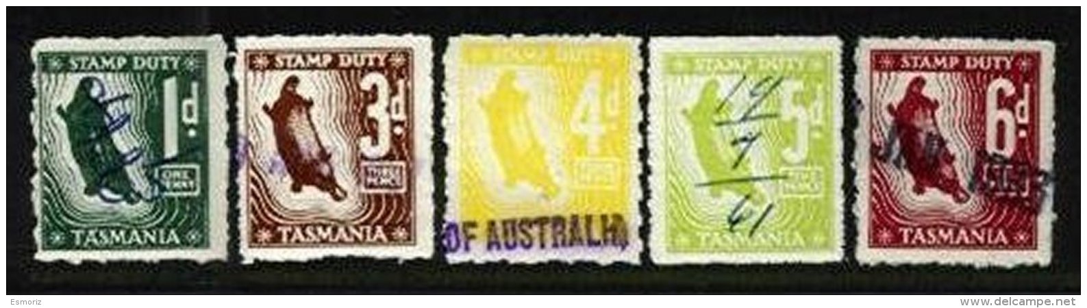 TASMANIA, Stamp Duty, Used, F/VF - Revenue Stamps