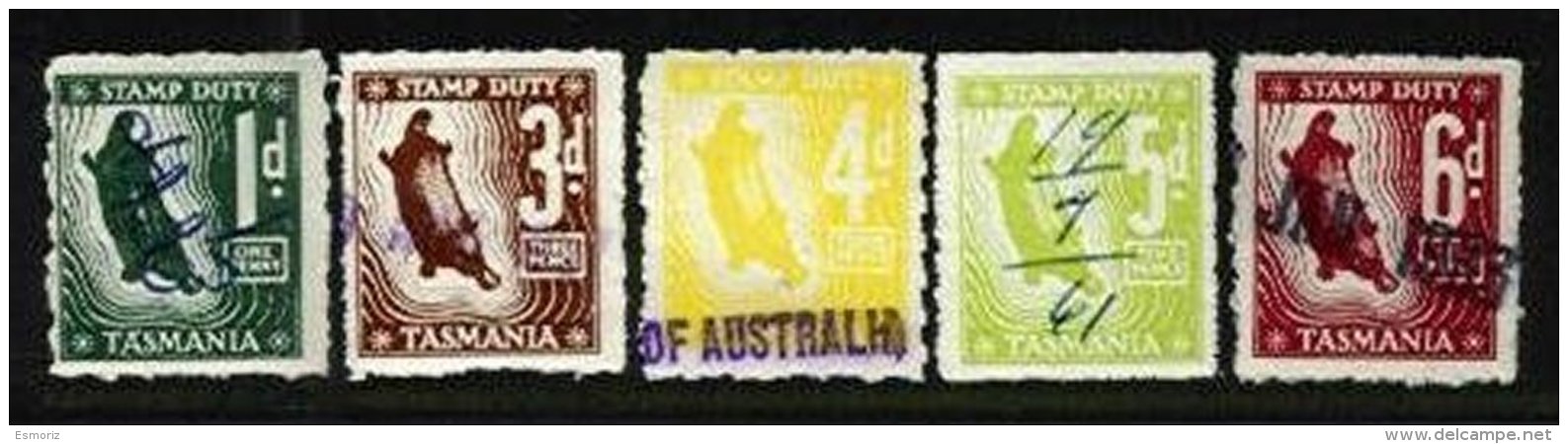 TASMANIA, Stamp Duty, Used, F/VF - Fiscaux