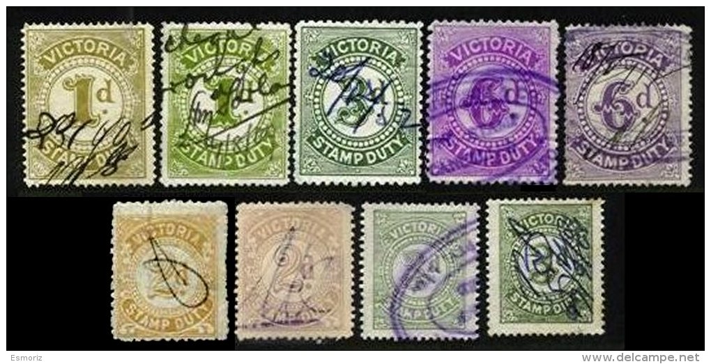 VICTORIA, Stamp Duty, Used, F/VF - Revenue Stamps