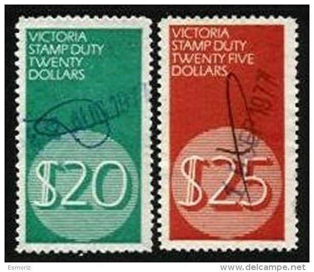 VICTORIA, Stamp Duty, B&amp;H 145/46, Used, F/VF - Fiscale Zegels