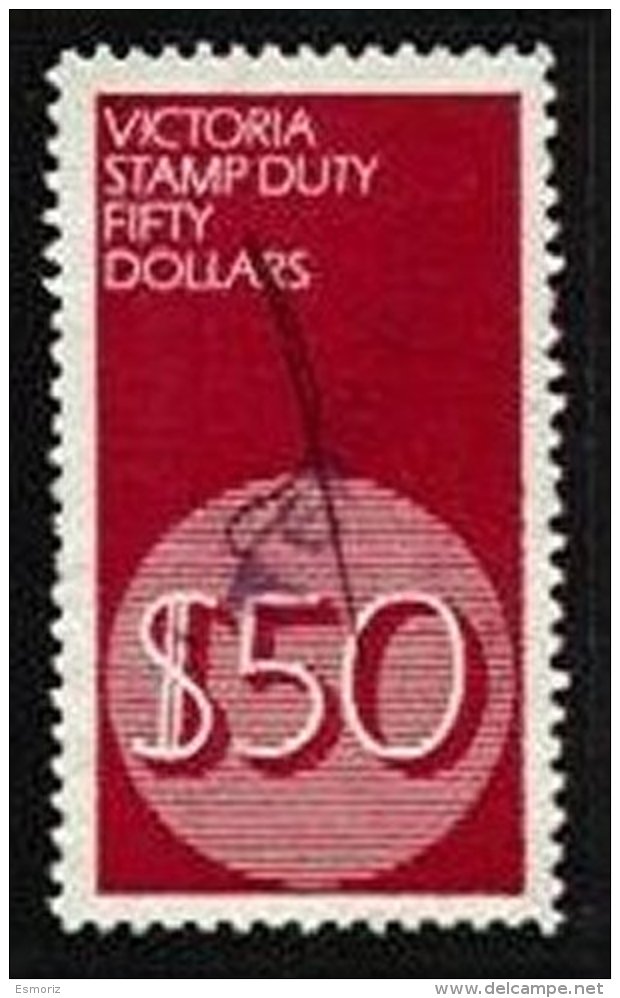 VICTORIA, Stamp Duty, B&amp;H 147, Used, F/VF - Fiscale Zegels