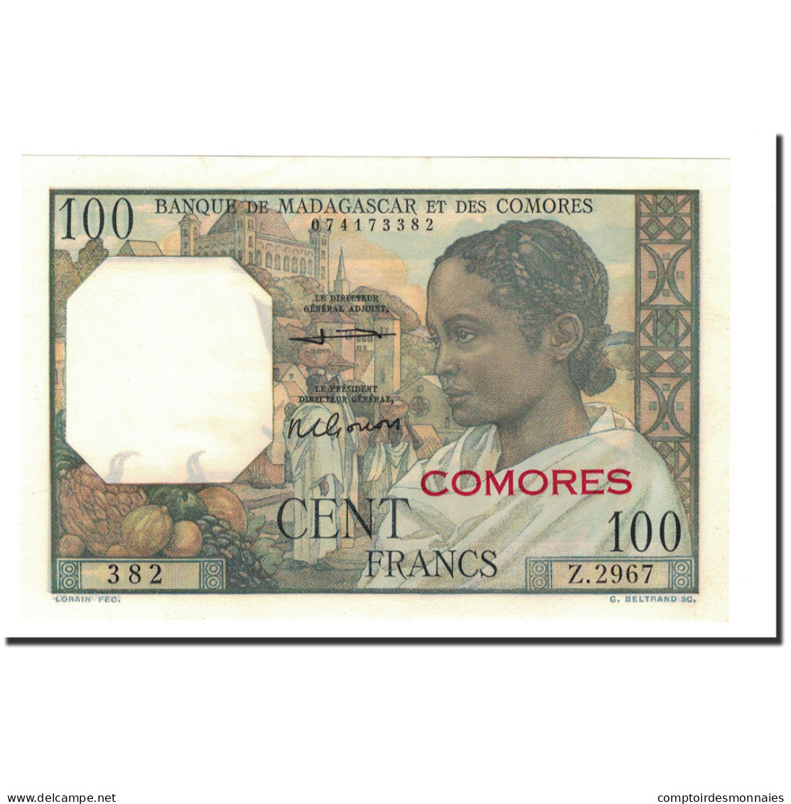 Billet, Comoros, 100 Francs, 1960-1963, Undated, KM:3b, NEUF - Comoros