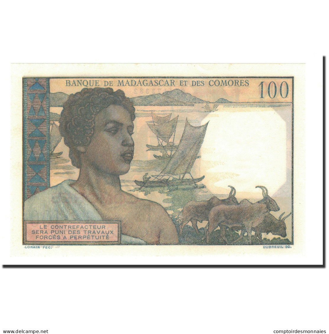 Billet, Comoros, 100 Francs, 1960-1963, Undated, KM:3b, NEUF - Comoros
