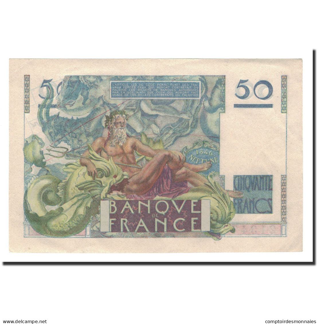 France, 50 Francs, 1951, 1951-02-01, TTB+, Fayette:20.17, KM:127c - 50 F 1946-1951 ''Le Verrier''