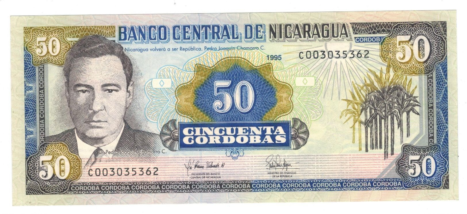 Nicaragua 50 Cordobas 1995, P-183, UNC. - Nicaragua
