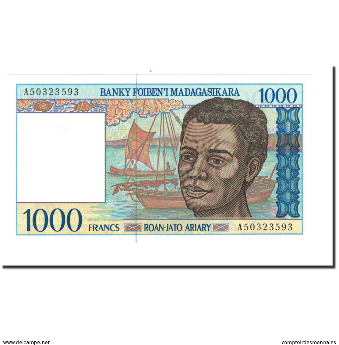 Billet, Madagascar, 1000 Francs = 200 Ariary, Undated (1994), KM:76a, NEUF - Madagascar