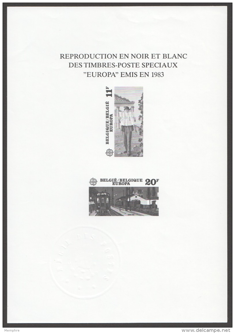Feuillet Noir &amp; Blanc - Français  Europa 1983  COB 2092-3 - Zwart-witblaadjes [ZN & GC]
