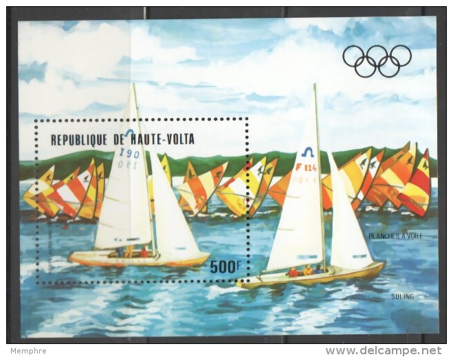 1983  Bloc Feuillet Année Pré-olympique Classe Soling  ** MNH - Haute-Volta (1958-1984)