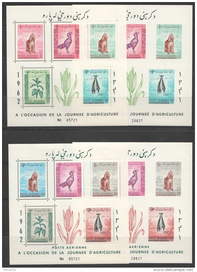 1962  Journé D'agriculture  Blocs Feuillets Denrtelés Et Non-dentelés **  MNH - Afghanistan