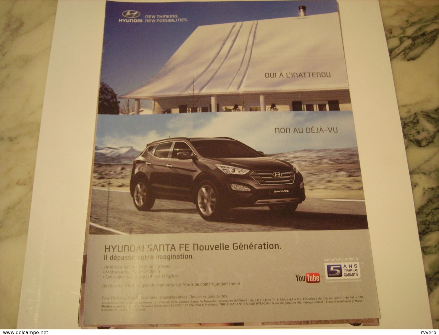 PUBLICITE  VOITURE HYUNDAI SANTA FE 2013 - Voitures