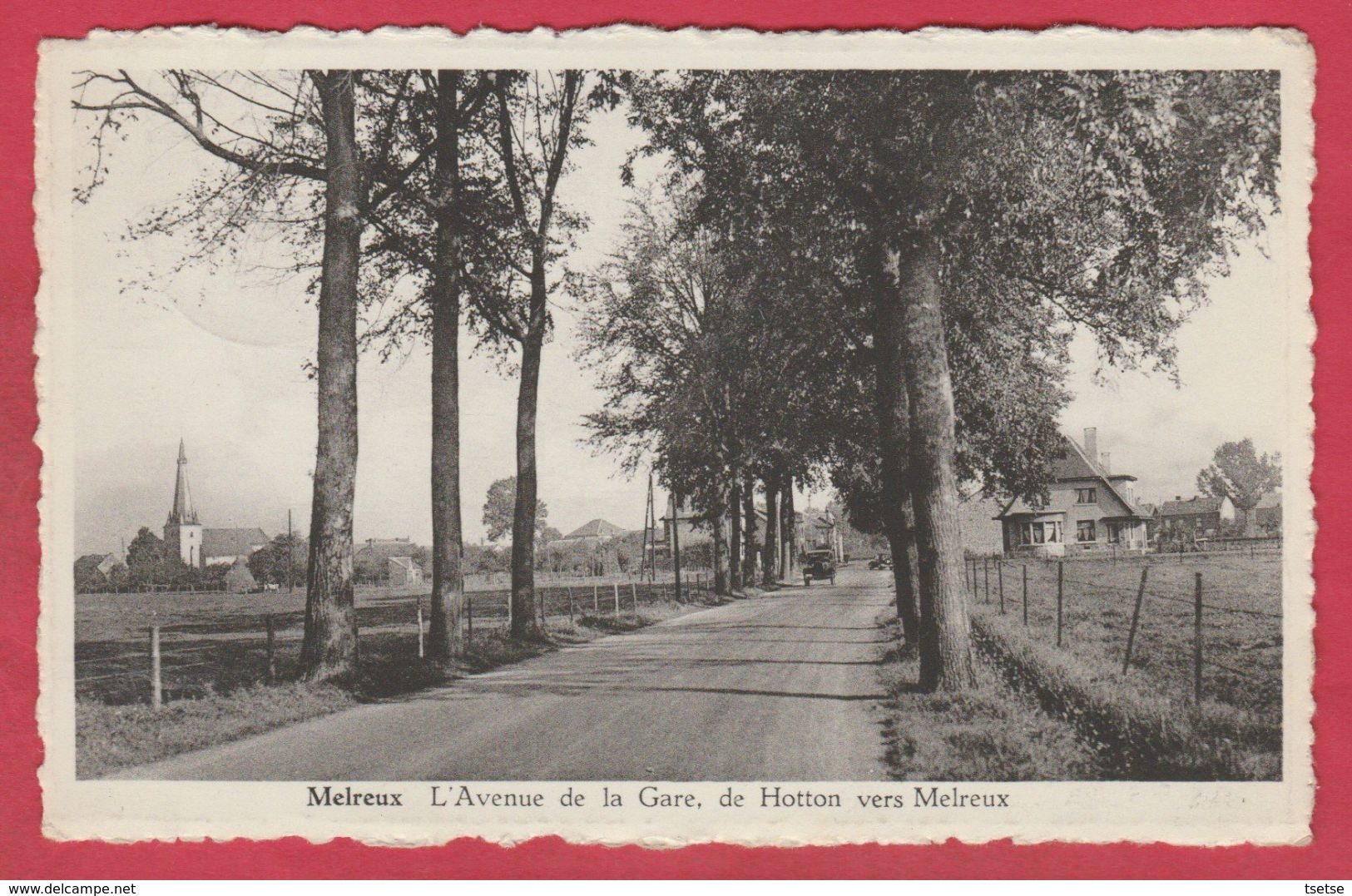 Melreux - L'Avenue De La Gare, De Hotton Vers Melreux ( Voir Verso ) - Hotton