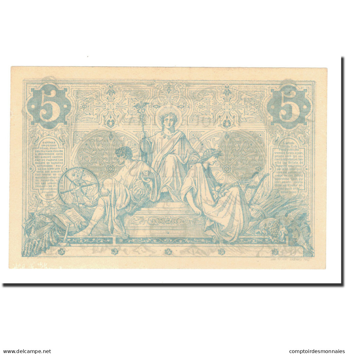 France, 5 Francs, 1873, 1873-02-27, SPL, Fayette:F1.15), KM:60 - 5 F 1912-1917 ''Bleu''