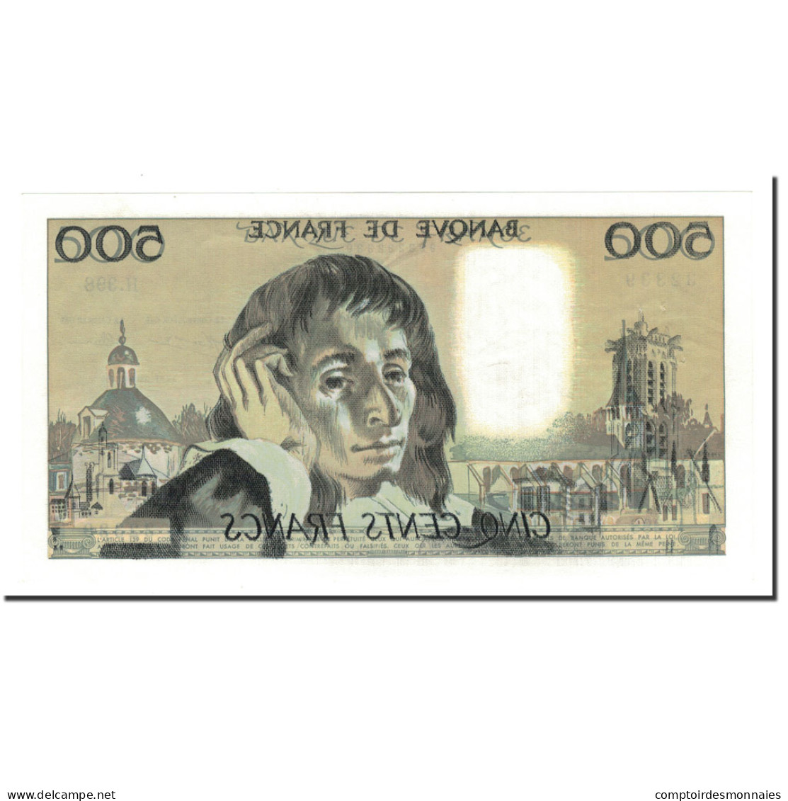 France, 500 Francs, 1993, 1993-01-07, SPL - 500 F 1968-1993 ''Pascal''