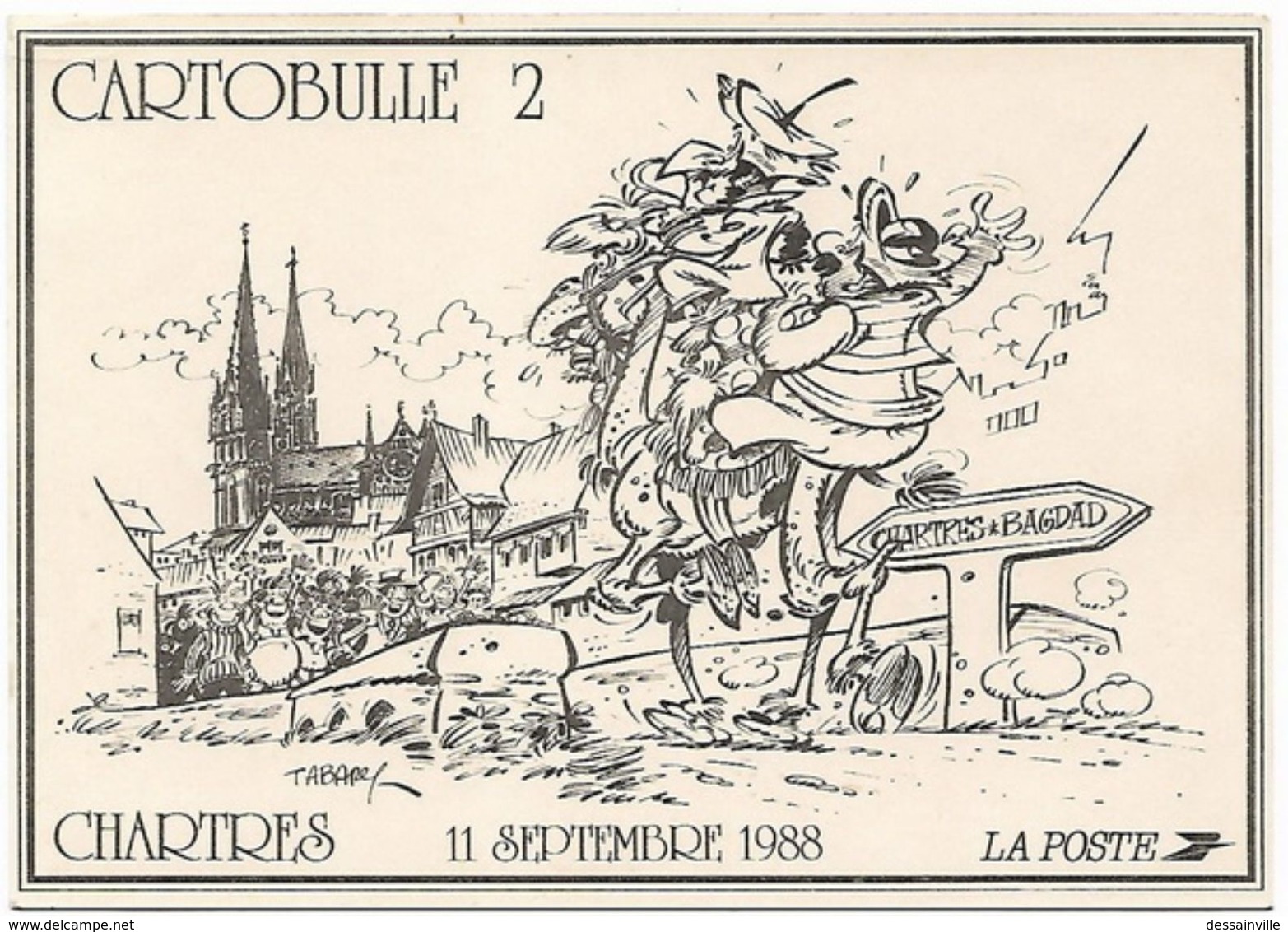 Illustrateur TABARY - Salon CARTOBULLE 1988 CHARTRES - Bourses & Salons De Collections