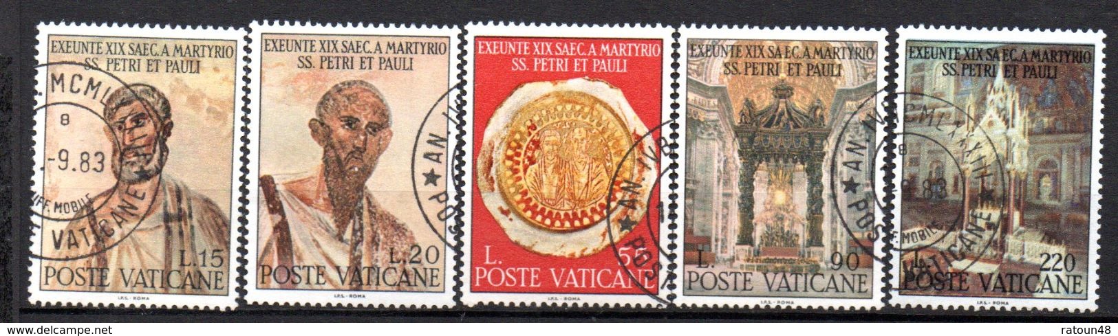 Lot 6 Timbre(s) - N° 466 à 470 - Oblitérés - Sujet Divers - VATICAN - Gebraucht