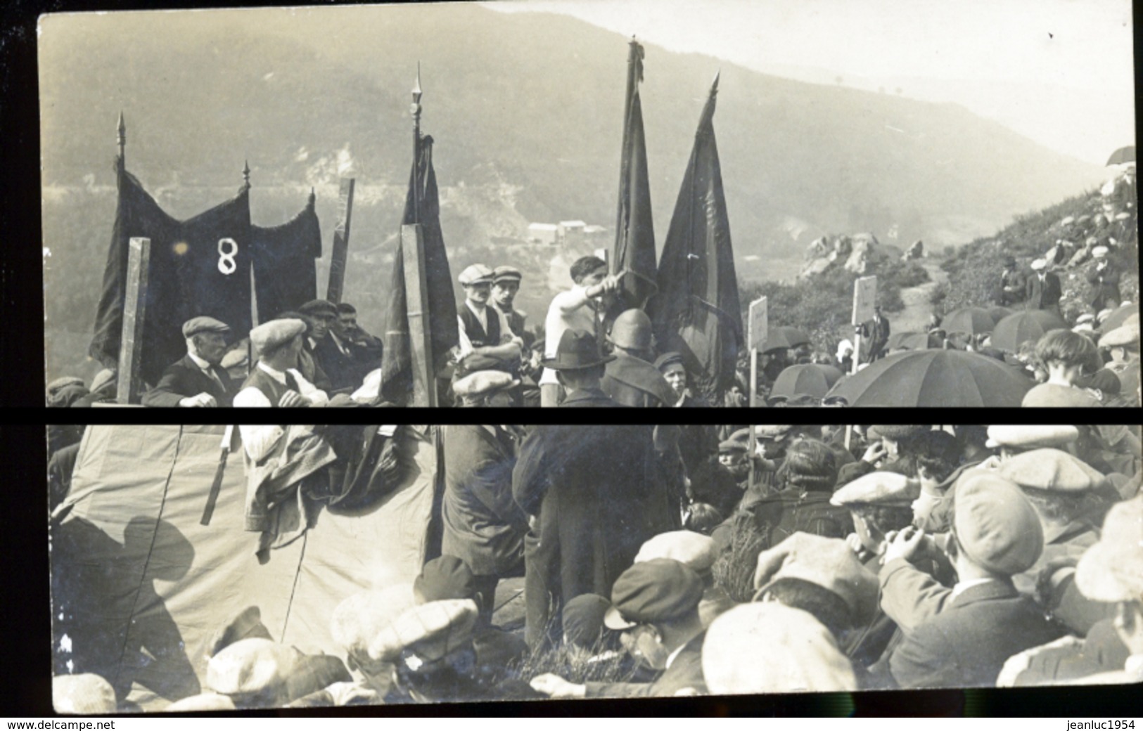 DISCOURS ET REUNION DE COMMUISTES CART PHOTO  RARE ENVIRONS DE LOURDES        DDD - Political Parties & Elections