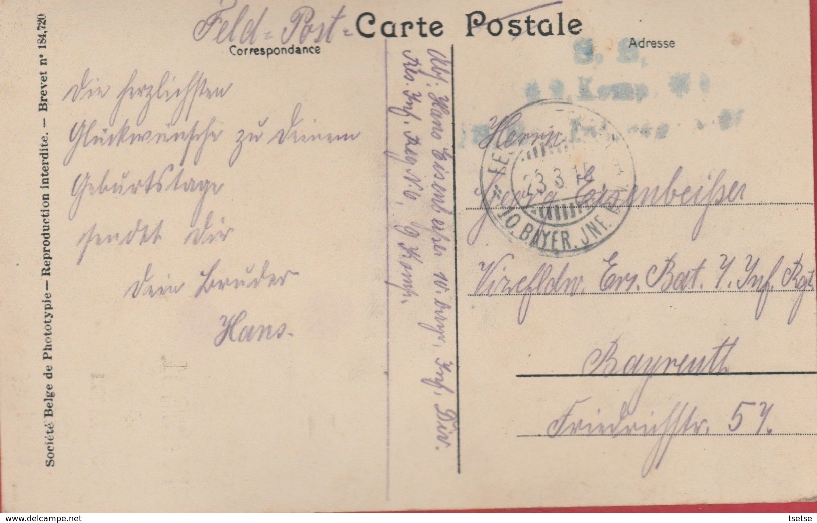 Tournai - Le Facteur Vous Apporte Des Nouvelles De ... - Jolie Carte à Système- Feldpost 1915 ( Voir Verso ) - Tournai