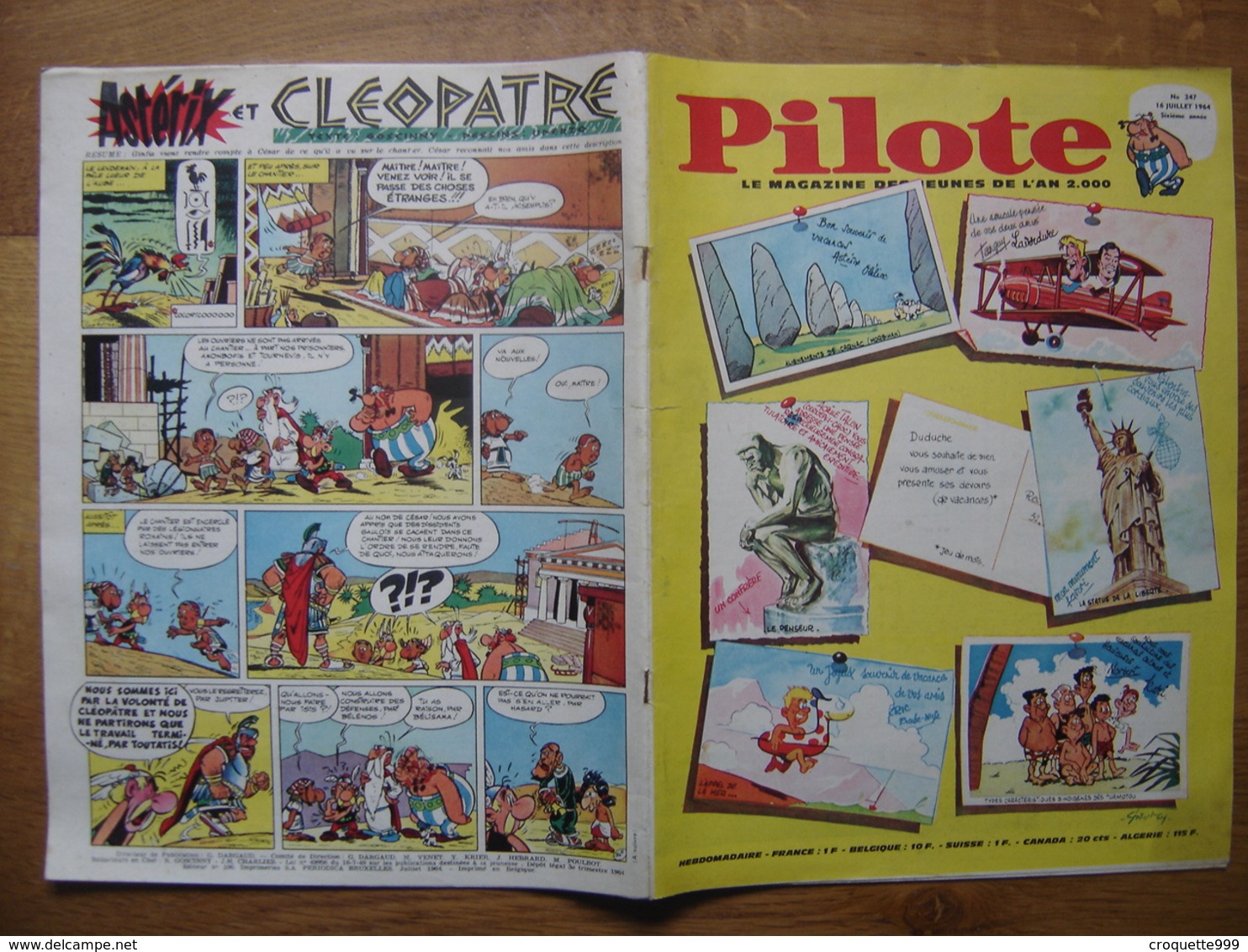 1964 PILOTE 247 Pilotorama SLE HILTON DE NEW YORK Asterix Et Cleopatre Duduche - Pilote