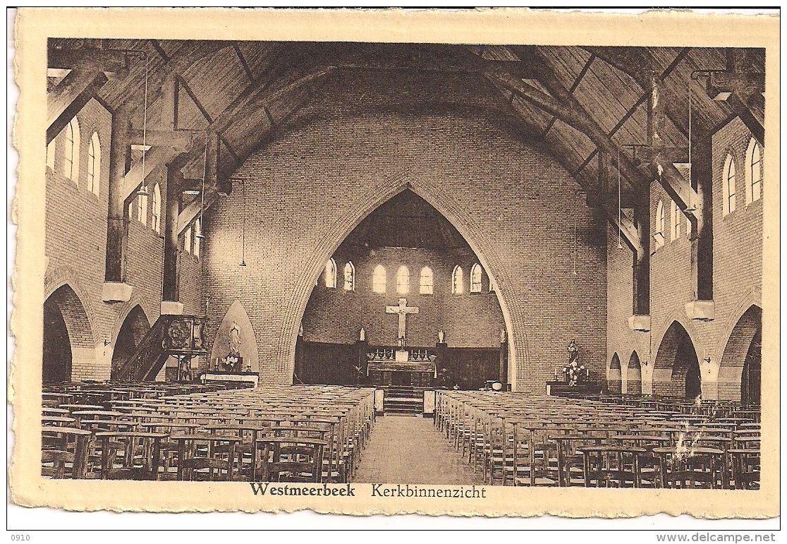 WESTMEERBEEK-HULSHOUT " KERK BINNENZICHT" - Hulshout