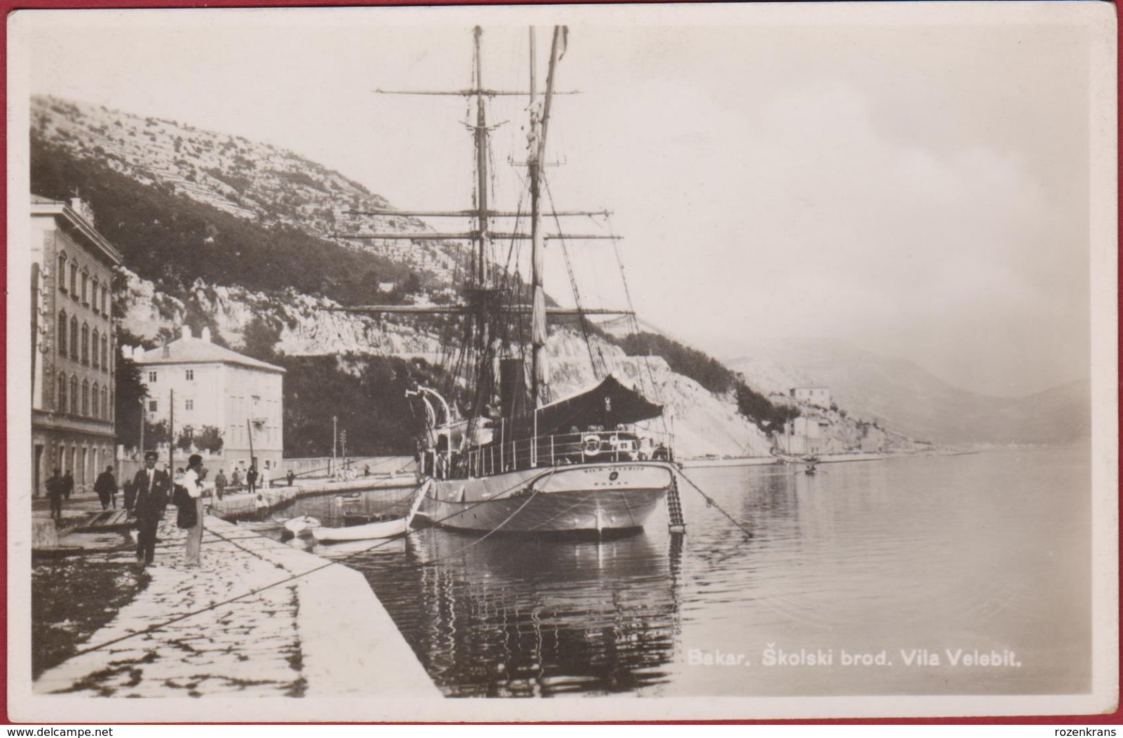 Kroatie Croatia Hrvatska BAKAR SKOLSKI BRODVILA VELEBITA SHOOL SHIP Photo Card Postcard Sailing Ship Sailship - Croatie