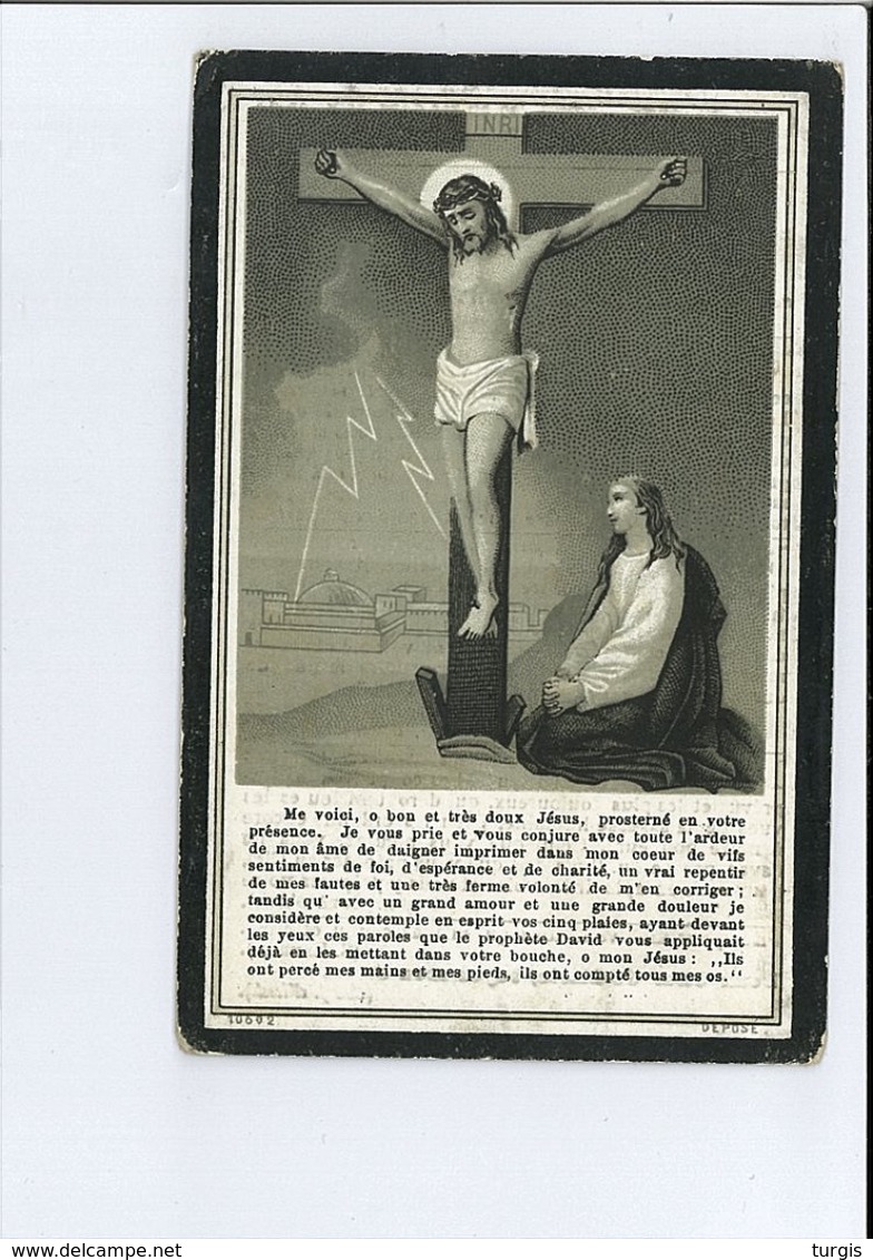CAMILLE HALLAERT EPOUX MARIE VAN EECKHOUTTE ° BEERNEM 1859 + BRUGES ( BRUGGE ) 1911 - Images Religieuses