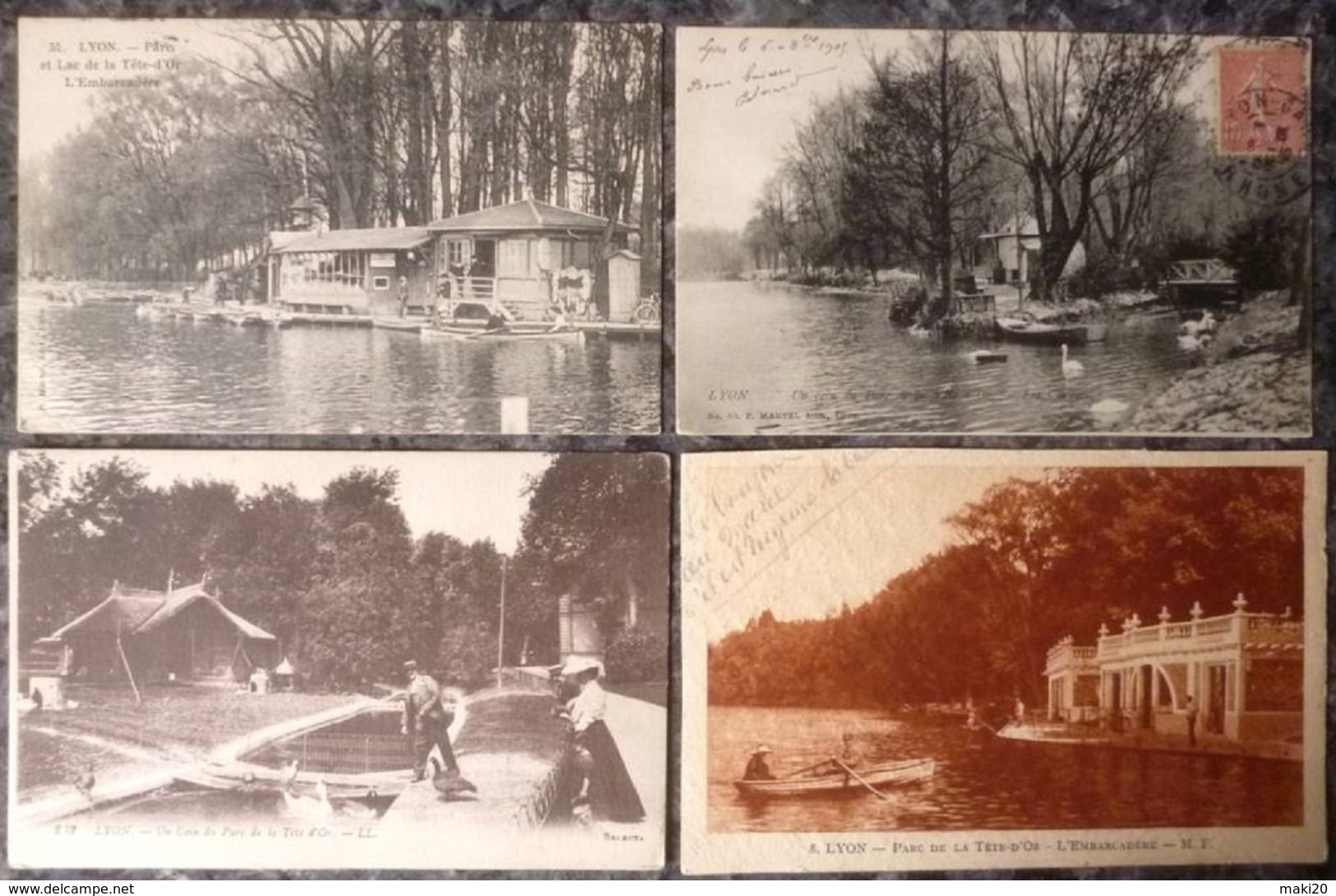 (69).LYON.TRES BEAU LOT DE 17 CPA-CPSM.PARC DE LA TETE D'OR.VOIR PHOTOS SVP ! - Autres & Non Classés