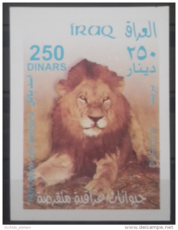 I20- Iraq 2003 Mi.Block 109 S/S Souvenir Sheet MNH - Wild Animals, Fauna, Lion - Iraq